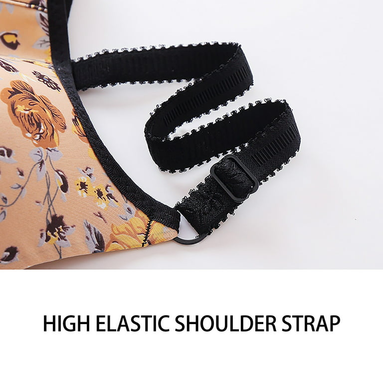 Ozmmyan Wirefree Bras for Women ,Plus Size Adjustable Shoulder Straps Lace  Bra Wirefreee Extra-Elastic Bra Active Yoga Sports Bras 34B/C-40B/C, Summer