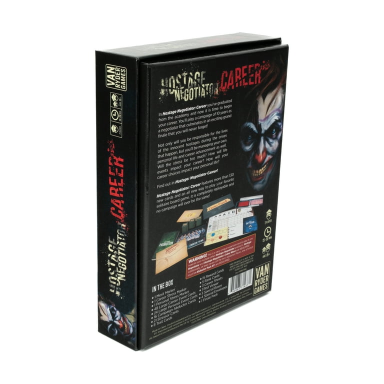 Van Ryder Games Hostage Negotiator: Career – A Game Expansion 30+ Minutes of Gameplay for 1 Player – for Teens and Adults Ages 15+ - English Version, (VANVRG333) Van Ryder Games Hostage Negotiator: Career – A Game Expansion 30+ Minutes of Gameplay for 1 Player – for Teens and Adults Ages 15+ - English Version, (VANVRG333)