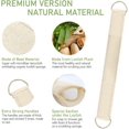 thumbnail image 3 of Correa de baño de lufa, exfoliante orgánico para espalda, masajeador de espalda, herramienta de ducha de spa para hombres y mujeres, 3 of 5