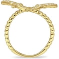 thumbnail image 5 of Butterfly Ring Beaded Band Cubic Zirconia Yellow Tone 925 Sterling Silver, Size 10, 5 of 7