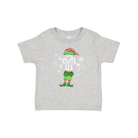

Inktastic Funny Christmas I m the Cute Elf with Shoes and Hat Boys or Girls Baby T-Shirt