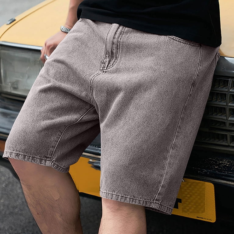 Nmnitkp Baggy Jean Shorts Men, y2k Jorts Cargo Ripped Elastic