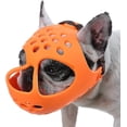 thumbnail image 1 of Short Snout Dog Muzzle,soft Silicone Adjustable Breathable Bulldog Muzzle For French Bulldog Shih Tzu And Pug For Biting Chewing Training, 1 of 5