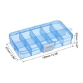 thumbnail image 2 of 10 Grids Jewelry Organizer Box, 4 Pack Clear Plastic Jewelry Boxes Storage Container for Beads Style 2, Blue, 2 of 5
