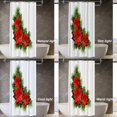 thumbnail image 2 of Red Christmas Christmas Decor Shower Curtain,White Flowers Polyester Shower Curtain for Shower Stall Bathroom Waterproof with 6 Hooks 36x72 Inch, 2 of 6