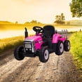 thumbnail image 2 of 12V Kids Electric Ride-On Tractor with Trailer – 7-LED Headlights – MP3/USB Player – 2+1 Gear Shift – Remote Control – Slow Start – Battery Powered – 35W Motor – EVA Tread Tires, 2 of 86