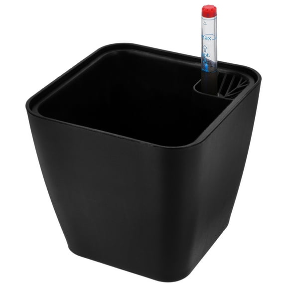 Homoyoyo Self Watering Planter Box Black for Home with Automatic Watering