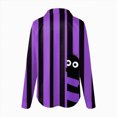 thumbnail image 4 of Godom Womens Halloween Shirt Cute Graphic Tee Long Sleeve Button Up Tops, 4 of 5