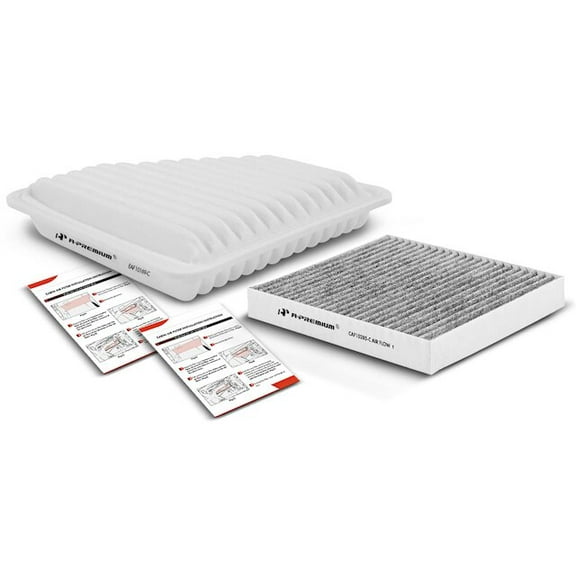 Air Filter and Cabin Air Filter Kit 2 - Compatible with 2009 - 2012 Toyota Corolla XRS 2.4L 4-Cylinder 2010 2011