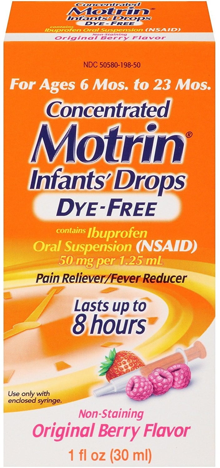3 Pack Motrin Concentrated Infants' Drops DyeFree, Original Berry 1