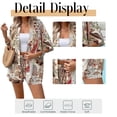thumbnail image 5 of Cuteduck Women's Set Summer Short Sleeve Polo Neck Loose Floral Print Bohemian Casual Comfortable Outfit S-2XL, 5 of 9