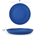 thumbnail image 3 of Homienly Wheat-Straw Deep Dinner Plates, 8-Pack 9 inch, Unbreakable, Microwave & Safe for Dishwasher, Plate Sets and Plastic Dinner Plates for Kitchen, Camping, Picnic and RV, Blue Series, 3 of 7
