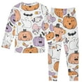 thumbnail image 3 of Boys Pajamas Girls Pajama Cute Pumpkin Ghost Candy Corn Cute Comfortable Cotton Two-piece Pajama Set, 3 of 7