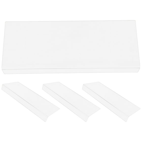 Tineasur 4Pcs Corner Shape Shower Waterproof PVC Bath Barrier for Bathroom Use