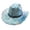 Sky Blue, variant on DFEK Western Cowboy Hat for Carnival Party Unisex Wide Brim Sun Durable Material Classic Style Sky Blue One Size