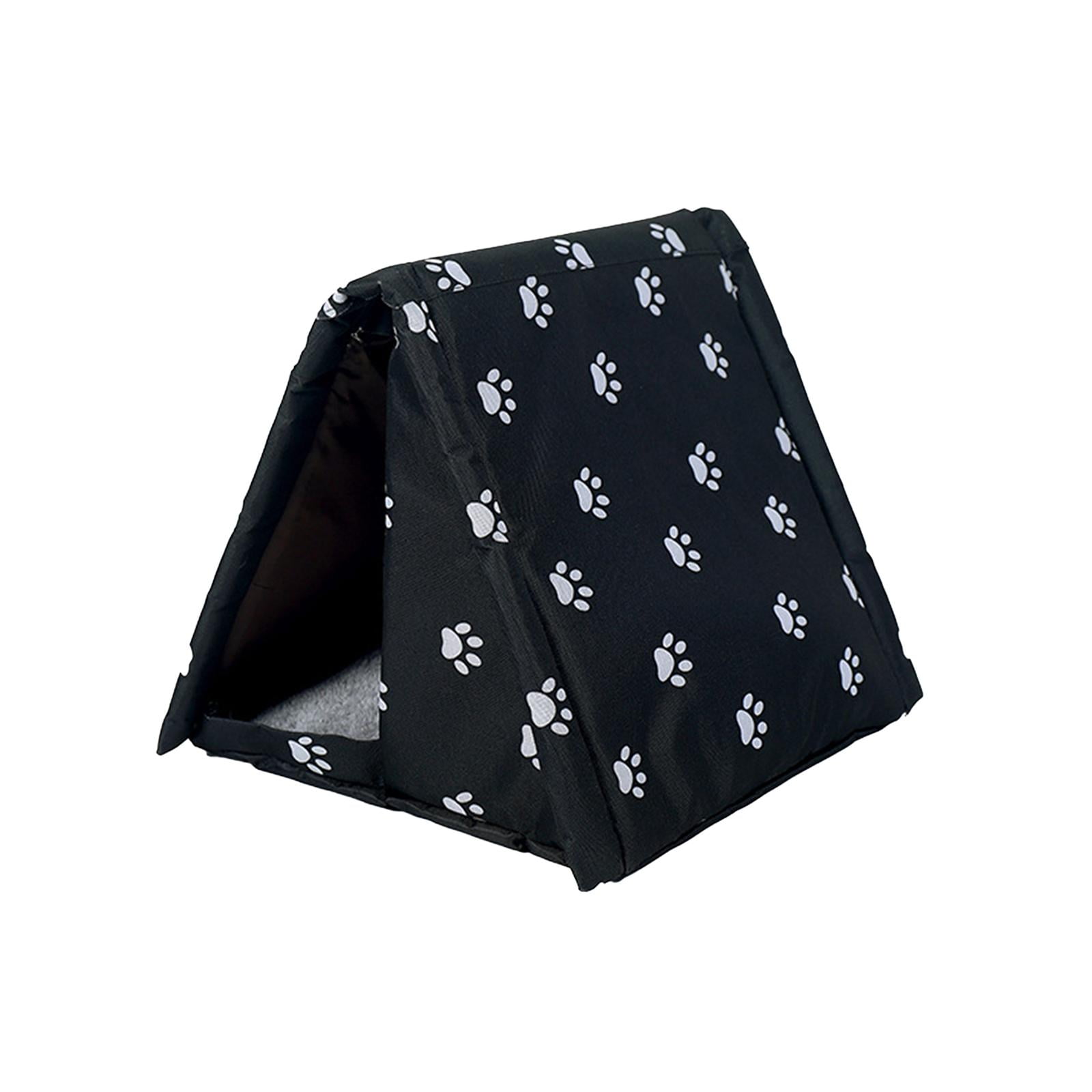 Stray Cats Shelter Waterproof Sleeping Tent Winter Warm Anti Slip Small Dog Kennel Pet Cat Beds Outdoor Cat House for Park Courtyard Street , 40cmx34cmx32cm
