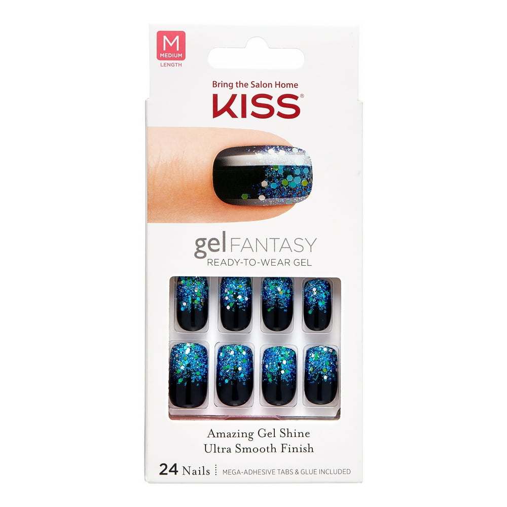 Kiss Gel Fantasy Nails Painted Veil