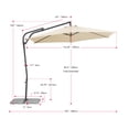 thumbnail image 2 of CorLiving Solward 10ft Tilting Cantilever Patio Umbrella with Steel Frame and 6 Support Arms, Black, 2 of 7