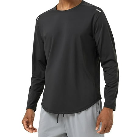 WBQ Men s Long Sleeve Sun Shirts UPF 50+ Tees Long Sleeve Quick Dry Sport T Shirt Workout Rash Guards Outdoor Shirt for Hiking Running Fishing M-2XL