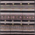 thumbnail image 1 of Ahgly Company Machine Washable Indoor Square Industrial Modern Khaki Rose Pink Area Rugs, 8' Square, 1 of 7
