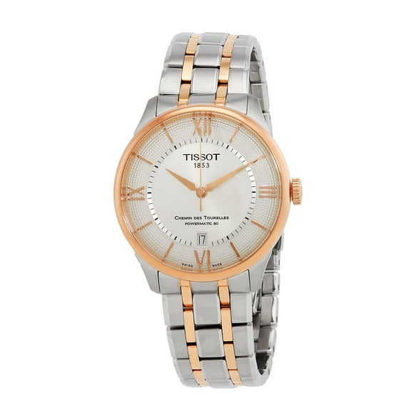 Tissot Chemin Des Tourelles Automatic Silver Dial Two-Tone Men's Watch T1398072203800