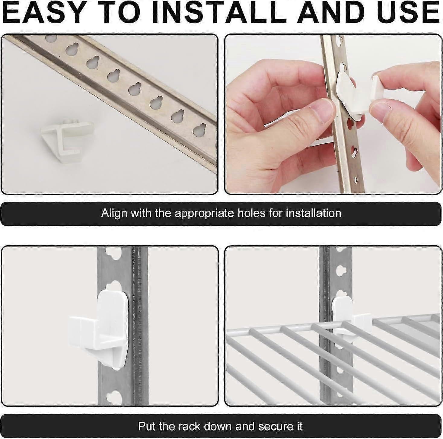 14pcs Plastic Refrigerator Shelf Clips, Freezer Shelf Clip Cooler Shelf Support