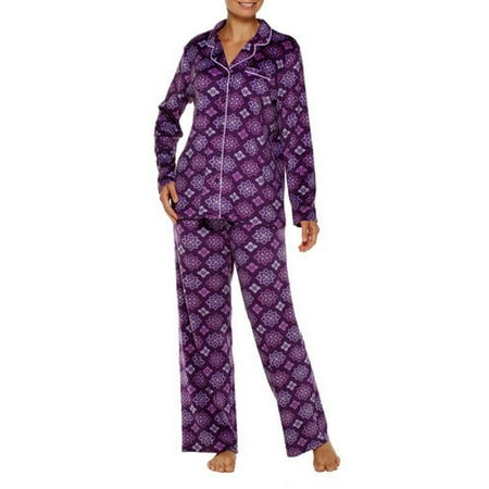 button piece pajama sleepwear notch knit neck treasures secret dialog displays option additional opens zoom walmart