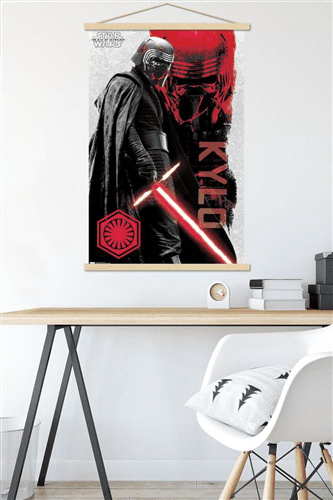 Star Wars: The Rise Of Skywalker - Kylo Ren Wall Poster with Magnetic Frame, 22.375" x 34"