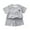 Grey, variant on Ruyang Kids Girls 2 Piece Set Knit Top and Shorts Athletic Outfits Short Sleeve Matching Lounge Set Girls Breathable Outfits