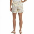 thumbnail image 3 of Briggs New York Women's Linen Blend Pull-On Summer Shorts with Pockets and Drawstring (Multi- Floral, Medium), 3 of 7