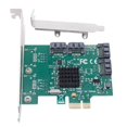 thumbnail image 2 of 2X Adaptador de Tarjeta de Expansión PCIE PCI Express X1 A Controlador SATA3.0 de 4 Puertos Chip 88SE9215 Multiplicador PCI e PCI-e 3, 2 of 5