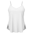 thumbnail image 5 of ClodeEU Women's V Neck Flowy Cami Top, Loose Fit Spaghetti Strap Tank White,Women's Plus XXL, 5 of 8
