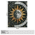 thumbnail image 4 of PRATYUS Moon Constellations Blanket Psychedelic Print Throw Blanket for Bedroom Decor Mystic Mandala Indie Dorm Aesthetic Decorations Black 50x60in, 4 of 6