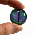 thumbnail image 3 of Swirling Green and Purple Dragon Glass Eyes, 3 of 5