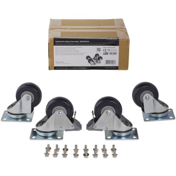 StarTech.com 4POSTRACK Caster Kit for Open Frame Rack