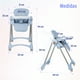 thumbnail image 5 of Bebbly Silla Alta para Bebé Ajustable con Charola y Respaldo Reclinable Altura Regulable en 6 Niveles Silla de Comer con Arnés de Seguridad y Ruedas, Alimentación y Juego 6 meses a 3 años (Azul), 5 of 10