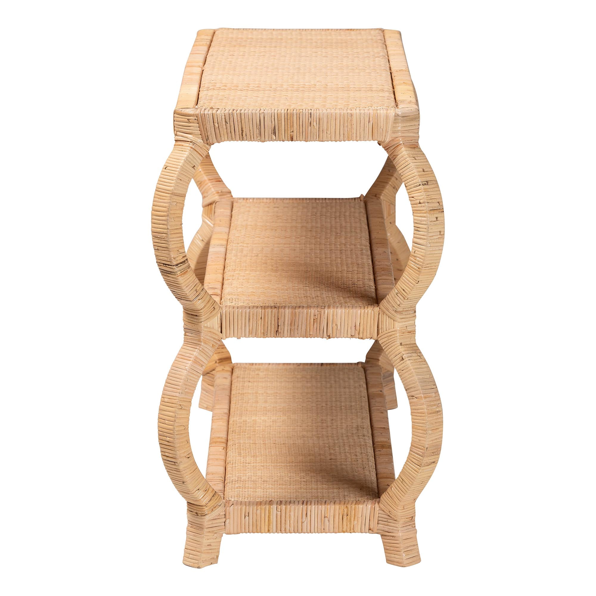 bali & pari Dalida Boho Console Table, 3-Tier, Natural