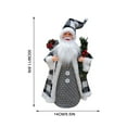 thumbnail image 2 of Christmas Tree Top Ornament - Santa Claus & Star Design, Home Holiday Decor, Suitable for Christmas Tree Tops, Shiny & Festive Design, Easy to Place, Adds Focus to Christmas Tree Decor, D, 5.5*11.8in, 2 of 5