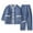 Blue, variant on Ltctricy 2 Piece Winter Pajamas Set for Women Warm Sleepwear Homewear Fleece Button Shirts and Fuzzy Pants Lounge Outfits