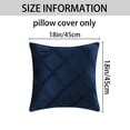 thumbnail image 5 of REGALWOVEN Diamond Pinch Pleated Throw Pillow Covers 2 Pack Solid Color Decorative Pillow Covers Luxury Textured Pillowcases Dark Blue 18" x 18", 5 of 6