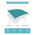 thumbnail image 5 of Quilts Twin-XL Size Bedding Set, Aqua Coastal Coral Lightweight Quilted Comforter, White Ocean Marine Sea Nautical Beach Reversible Bedspread Coverlet with Pillow Covers for All Season, 68" x 98", 5 of 7
