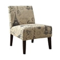 thumbnail image 3 of Wooden & Fabric Accent Chair , Multicolor, 3 of 5