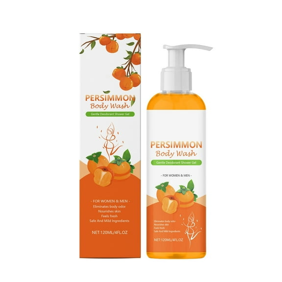 Persimmon Body Wash Persimmon Cleansing Shower Gel Persimmon Cleansing Shower Gel Aroma Care Shower Vitality Suitable for Men and Women 120 ml