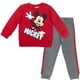 thumbnail image 1 of Conjunto de ropa Disney Mickey Mouse para niños pequeños, rojo/gris 5T, 1 of 8