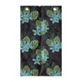 thumbnail image 1 of Tropical Hanging Pocket Organizer, Plumeria Palm and Monstera Leaves, Printed Polyester Storage Bag with Pockets, 21" x 31", Charcoal Grey Multicolor, 1 of 2
