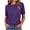Purple, variant on Otntypg Fall Sweaters for Women Short Sleeve Basic Solid Color Knitted Crewneck Pullover Sweater Top Lightweight Loose Business Casual Tops