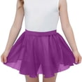 thumbnail image 2 of Eltusu Girls Dance Skirts, Breathable Elastic Waistband Comfort Solid Color Mini Skirts Dark Blue Size 8-9T, 2 of 6