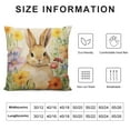 thumbnail image 6 of ARISTURING  Throw Pillow Covers Colored Spring Flower Grass Around The Rabbit Printed Decorative Pillow Case Cushion Cover Home Decoration Pillowcases (Floral-Bunny)2pc, 6 of 6