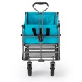 thumbnail image 2 of Mac Sports Double Decker Collapsible Outdoor Cart Utility Garden Wagon, Blue, 2 of 7