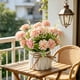 thumbnail image 1 of Artificial Flower With Small Ceramic Vase Fake Silk Variety Flower Balls Flowers Decoration Table Appropriate Home Party Office Wedding, 1 of 6
